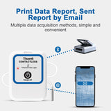 ThermElc TE-B2 ET 10PCS Bluetooth Temperature Data Logger with External Probe, Tank Thermometer Aquarium Auto PDF CSV Report, Compare Multi-Devices Data, Monitor Cold & Frozen Storage