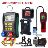 Air Conditioner Installation Tool Kit – HVAC AC Service Set with Refrigerant Leak Detector, Refrigerant Scale, K-Type Thermometer, Digital Manifold Gauge Set & Vacuum Pump