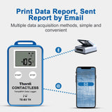 TE-B3 TH Wireless Temperature Humidity Data Logger with LCD Display, ±0.3℃ Accuracy, Auto PDF CSV Report, Compare Multi-Devices Data