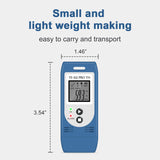 TE-02 PRO TH Temperature Humidity Data Logger, Multi-Use USB Temperature Recorder with 32000 Readings Vaccine Fridge Auto PDF & CSV Reports, LED Alert Indicator, Calibration Certified