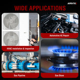 Aprvtio ALD-200 AC Refrigerant Leak Detector, A1 A2L A3 Refrigerants Compatible 16-Inch Sensor Probes with Loud Alarm, Rechargeable HVAC Leak Detection Kit for R32 R454B