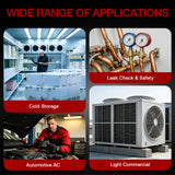 APRVTIO Air Condition installation Complete Digital Set AHTS-300 Series, with Refrigerant Leak Detector, Digital Manifold Gauge, Refrigerant Scale, K-Type Thermometer, Recovery Machine & Vacuum Pump