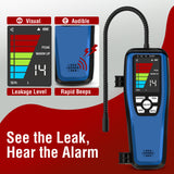 HVAC Refrigerant Leak Detector, Aprvtio ALD-100 2-in-1 A2L A1 Freon Leak Detector with TFT Screen, 3 Sensitivity Modes & 2 Alarm Types, Air Conditioning Detector HVAC for R134a R410A R32 R454B R290