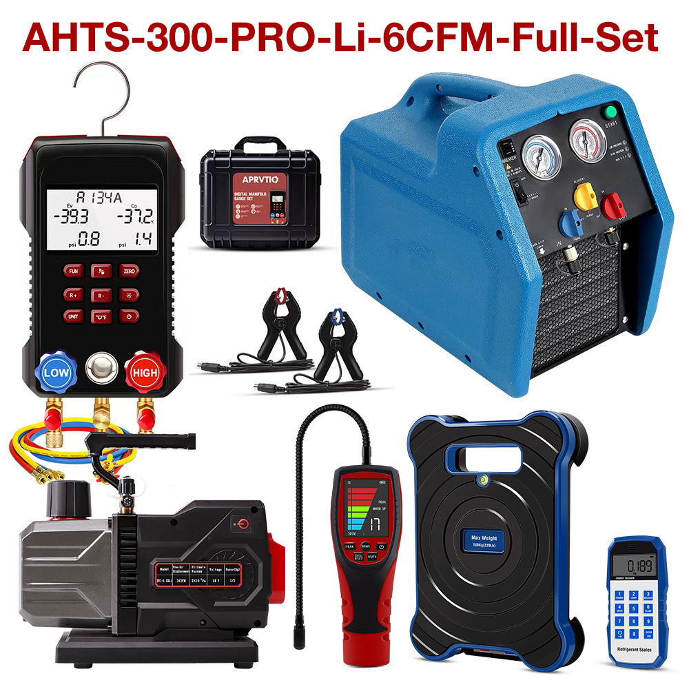 AC complete tool kit ahts-300 pro li 6cfm full set