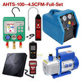 APRVTIO Cold Room Installation Kit – Complete Refrigeration Service Set with Refrigerant Leak Detector, Digital Manifold, Refrigerant Scale, Recovery Machine, K-type Thermometer and Vacuum Pump