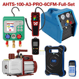 APRVTIO Cold Room Installation Kit – Complete Refrigeration Service Set with Refrigerant Leak Detector, Digital Manifold, Refrigerant Scale, Recovery Machine, K-type Thermometer and Vacuum Pump