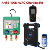 APRVTIO HVAC Charging Kit – Refrigerant Charging Tool Set with Manifold Gauge, Refrigerant Scale & K-Type Thermometer