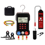 APRVTIO Air Condition Basic Set – Digital Manifold Gauge & Refrigerant Leak Detector Kit for HVAC AC Installation, Maintenance & Leak Detection