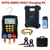 APRVTIO HVAC Charging Kit – Refrigerant Charging Tool Set with Manifold Gauge, Refrigerant Scale & K-Type Thermometer