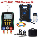 APRVTIO HVAC Charging Kit – Refrigerant Charging Tool Set with Manifold Gauge, Refrigerant Scale & K-Type Thermometer