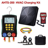 APRVTIO HVAC Charging Kit – Refrigerant Charging Tool Set with Manifold Gauge, Refrigerant Scale & K-Type Thermometer