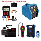 APRVTIO Air Condition installation Complete Digital Set AHTS-300 Series, with Refrigerant Leak Detector, Digital Manifold Gauge, Refrigerant Scale, K-Type Thermometer, Recovery Machine & Vacuum Pump