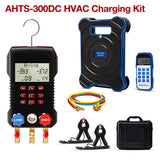 APRVTIO HVAC Charging Kit – Refrigerant Charging Tool Set with Manifold Gauge, Refrigerant Scale & K-Type Thermometer