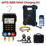 APRVTIO HVAC Charging Kit – Refrigerant Charging Tool Set with Manifold Gauge, Refrigerant Scale & K-Type Thermometer