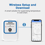 ThermElc TE-B2 10PCS Bluetooth Temperature Data Logger, Auto PDF CSV Report, Compare Multi-Devices Data, Monitor Cold & Frozen Storage