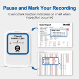 ThermElc TE-B2 10PCS Bluetooth Temperature Data Logger, Auto PDF CSV Report, Compare Multi-Devices Data, Monitor Cold & Frozen Storage