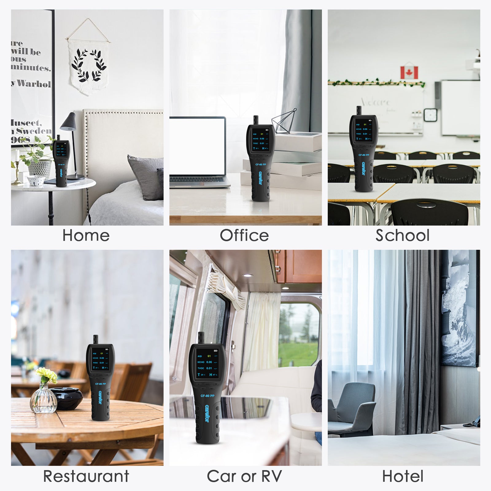 co2 detector for home office school restaurant car hotel