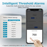 handheld air quality meter for home with intelligent threshold alarms