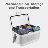 Pharmaceutical temperature data logger for drug storage compliance