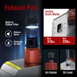 Portable refrigeration vacuum pump with compact structure and durable housing for field service