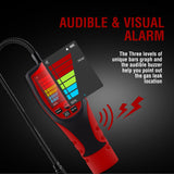 refrigerant leak detector with audible and visual alarm