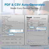 USB temperature data logger with PDF report output