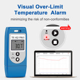 Temperature data recorder for long term temperature records