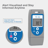 USB temperature logger providing LED alerts when limits are exceeded