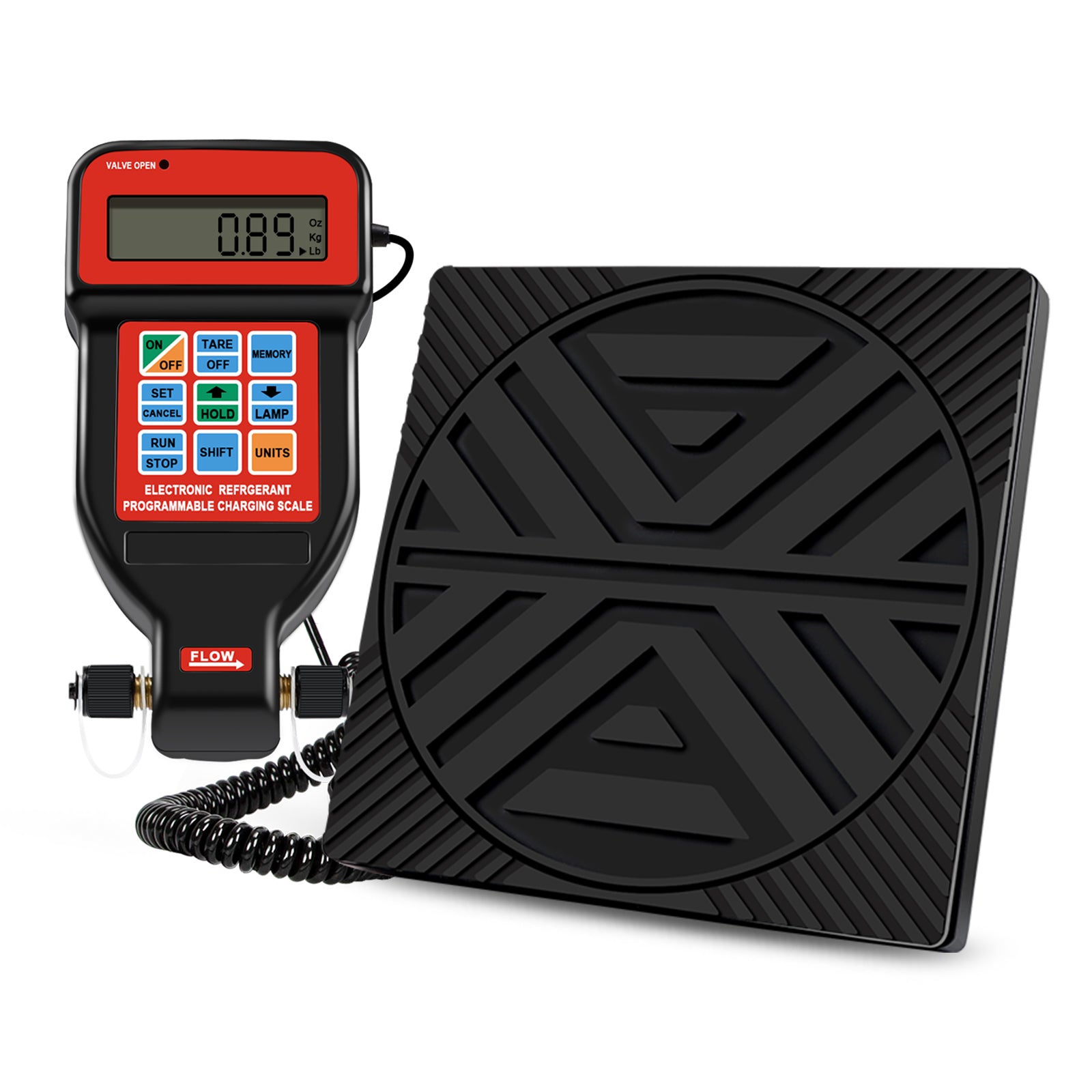 Aprvtio ACS-100SO Refrigerant Scale with Charging Valve Weight Scale 220lbs/100kgs