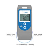 TE-02 Temperature Data logger Reusable with Auto PDF Report -30°C ~+60°C